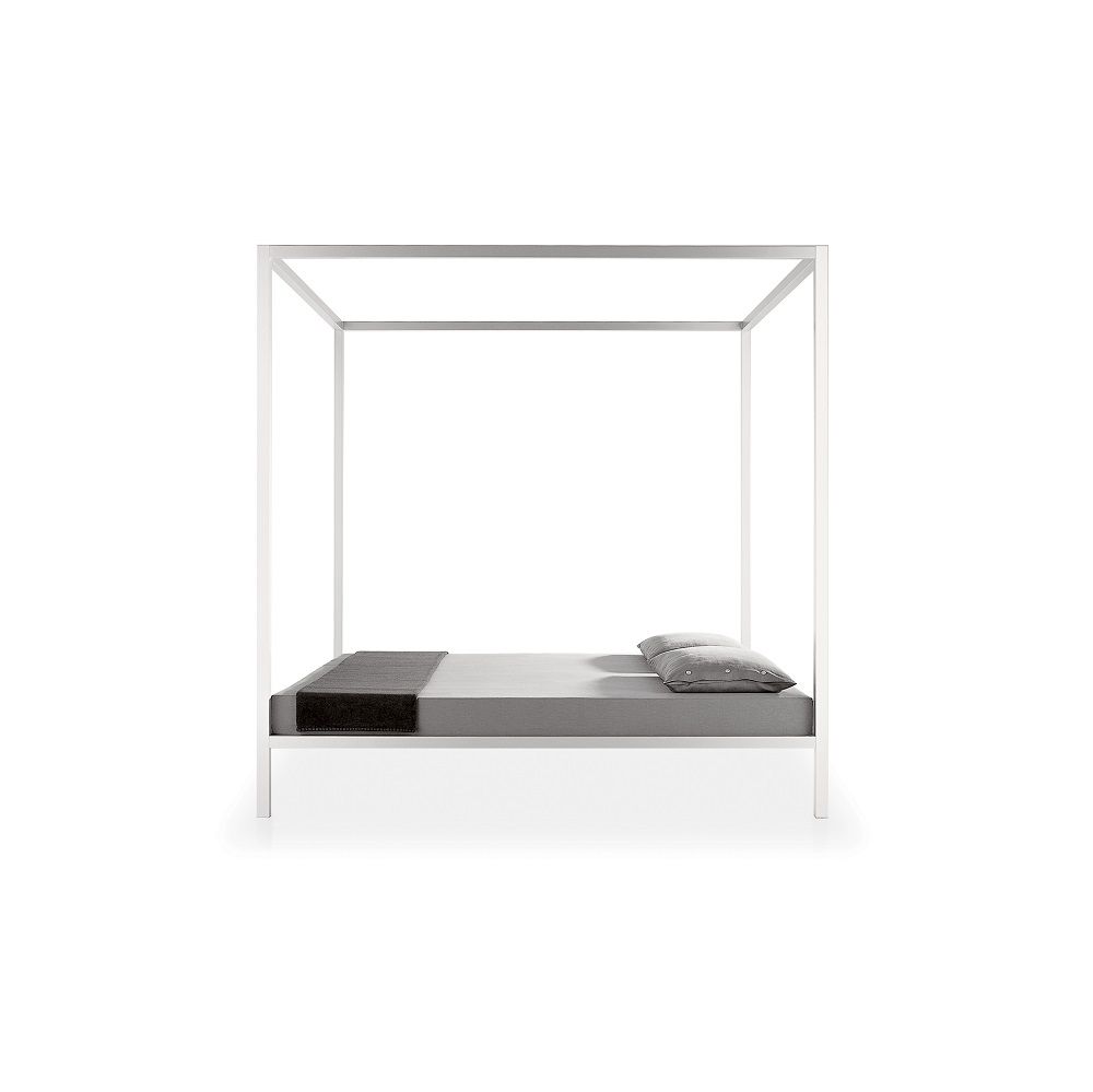Aluminium Canopy bed laquered MDF Italia
